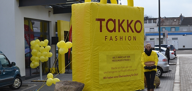 Promotions zur Neuerffnung von TAKKO Stores