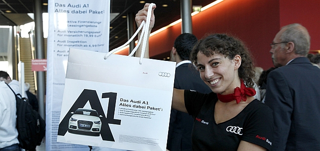 Taschensampling-Promotion auf der IAA und AMI